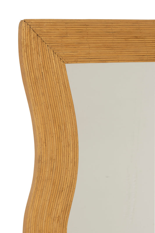 Wall Mirror Irregular Bamboo Natural
