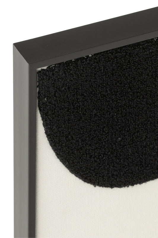 Wall Decoration Embroidery MDF White/Black