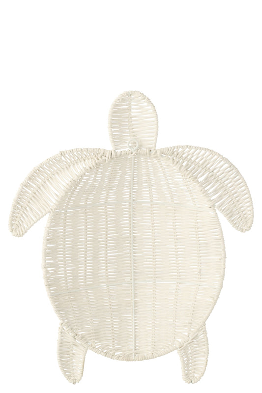 Wall Decoration Turtle Iron Off-White Large