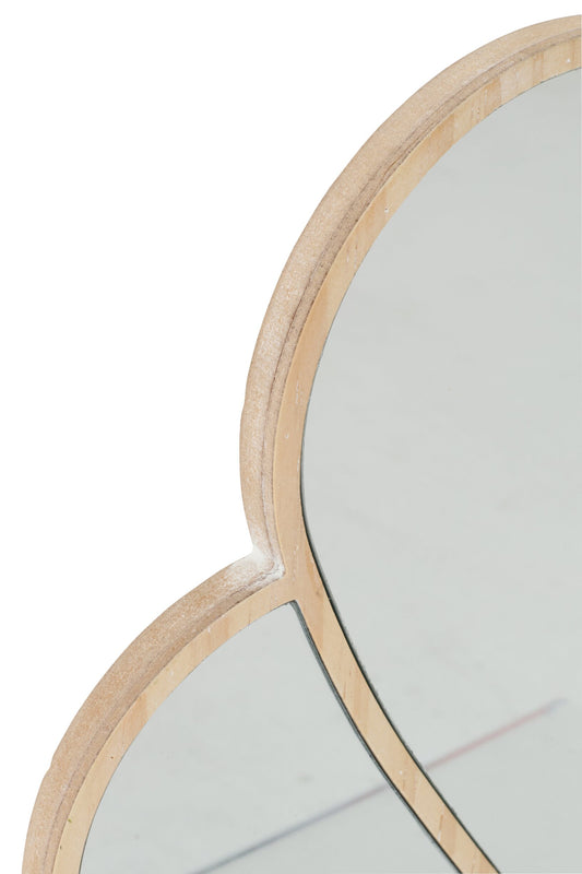 Wall Mirror Shell MDF Natural