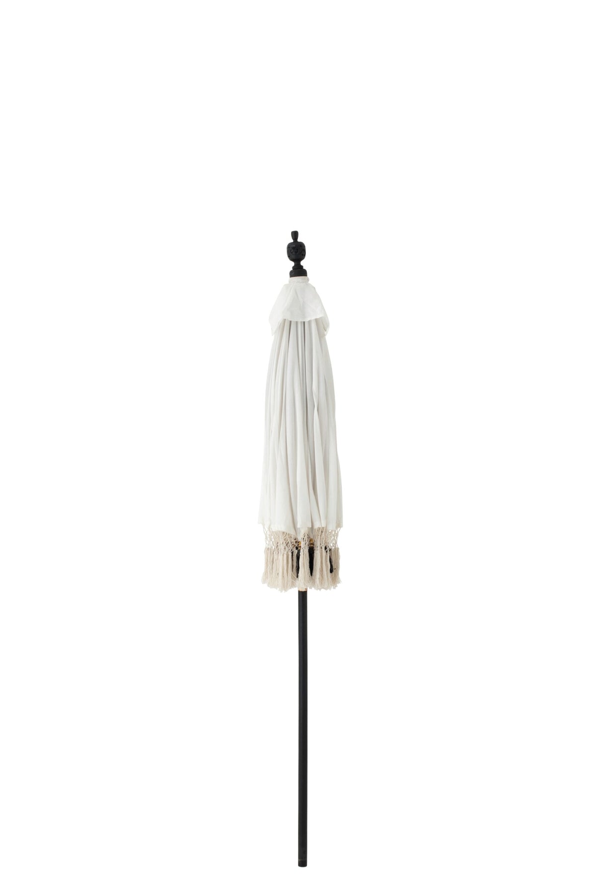 Parasol Flavie hout/katoen ecru/zwart