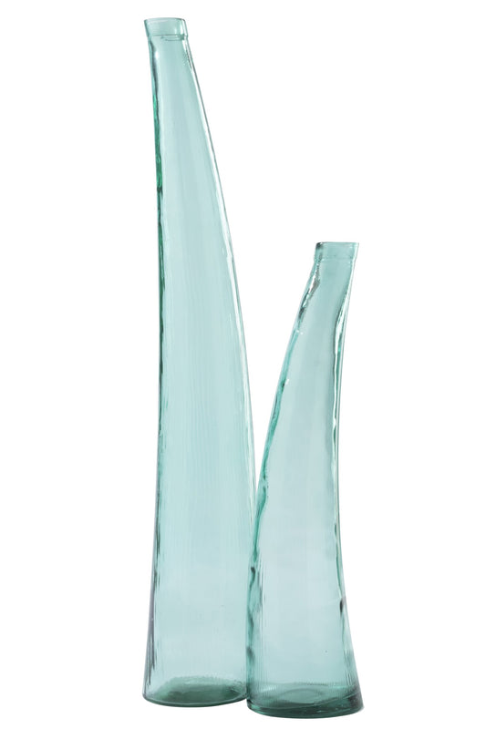 Floor Vase Glass Azure Blue