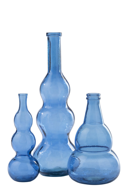 Floor Vase Glass Blue
