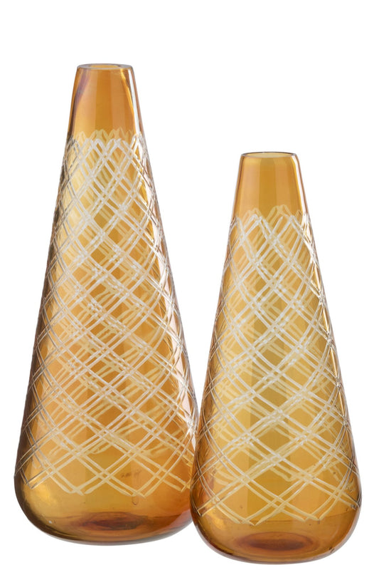 Vase Glass Gold Large