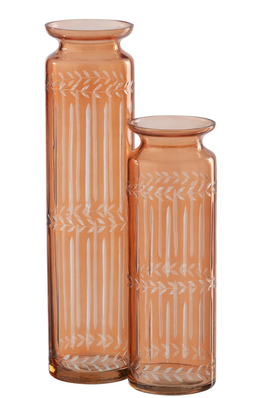 Vase Glass Orange Large