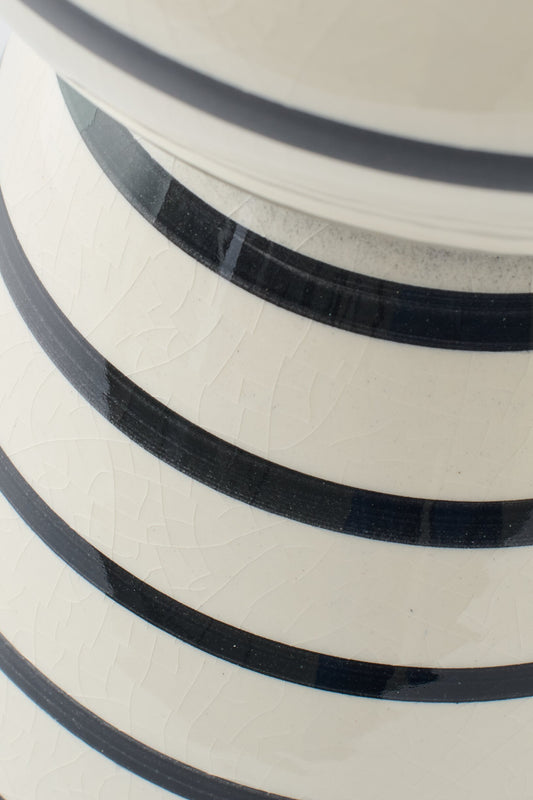 Floor Vase Ceramic Black/White