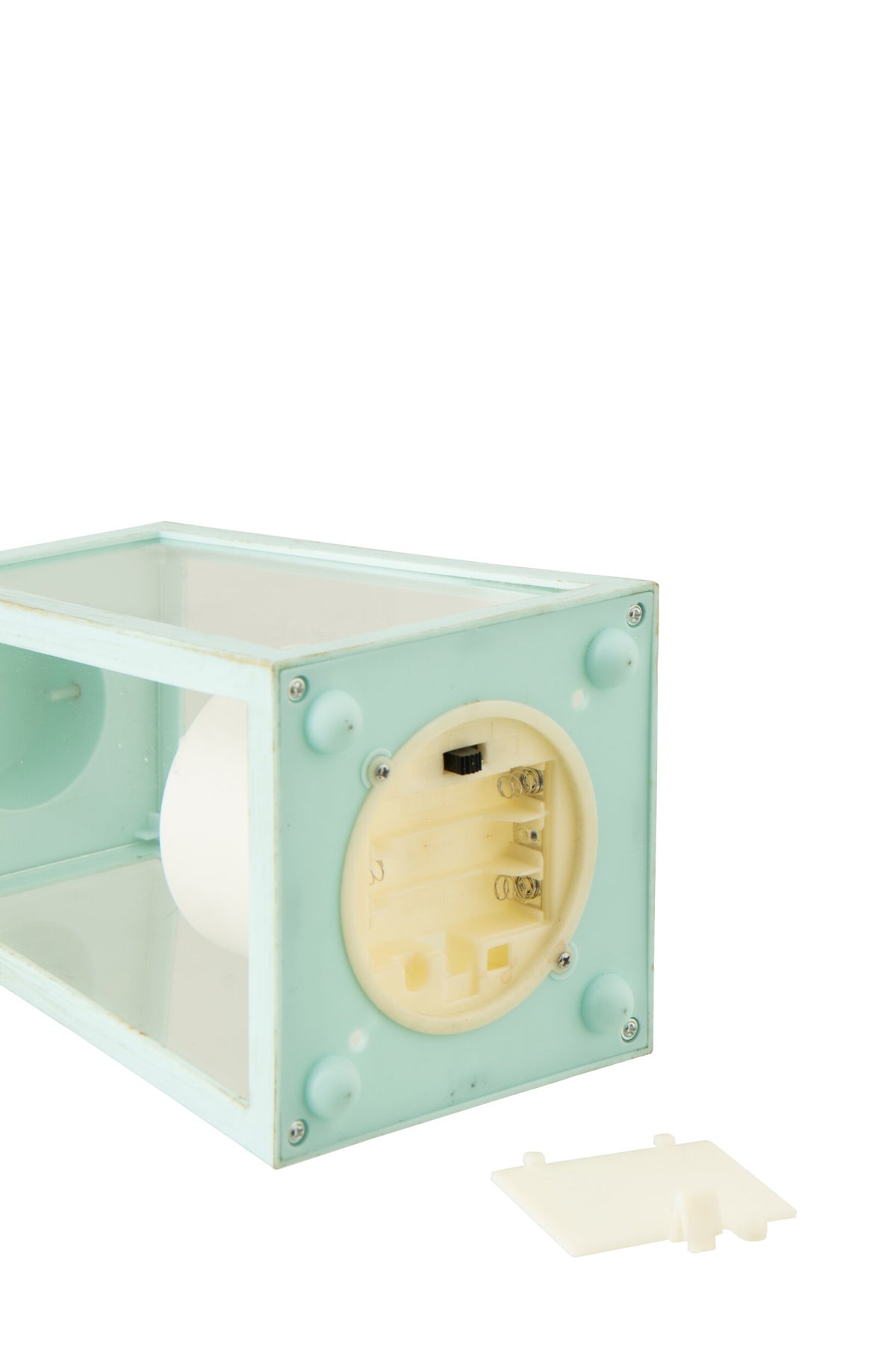 Lantaarn + Candle Led Glas Turquoise Small
