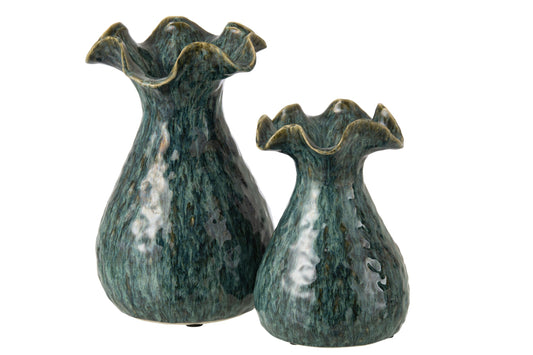 Vase Ronny Irregular Clay Blue Large