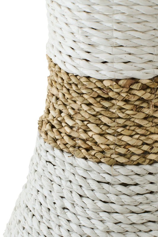 Vase Raffia White/Natural