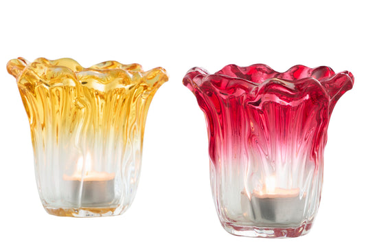Theelichthouder Glas Multi Assortiment Van 2