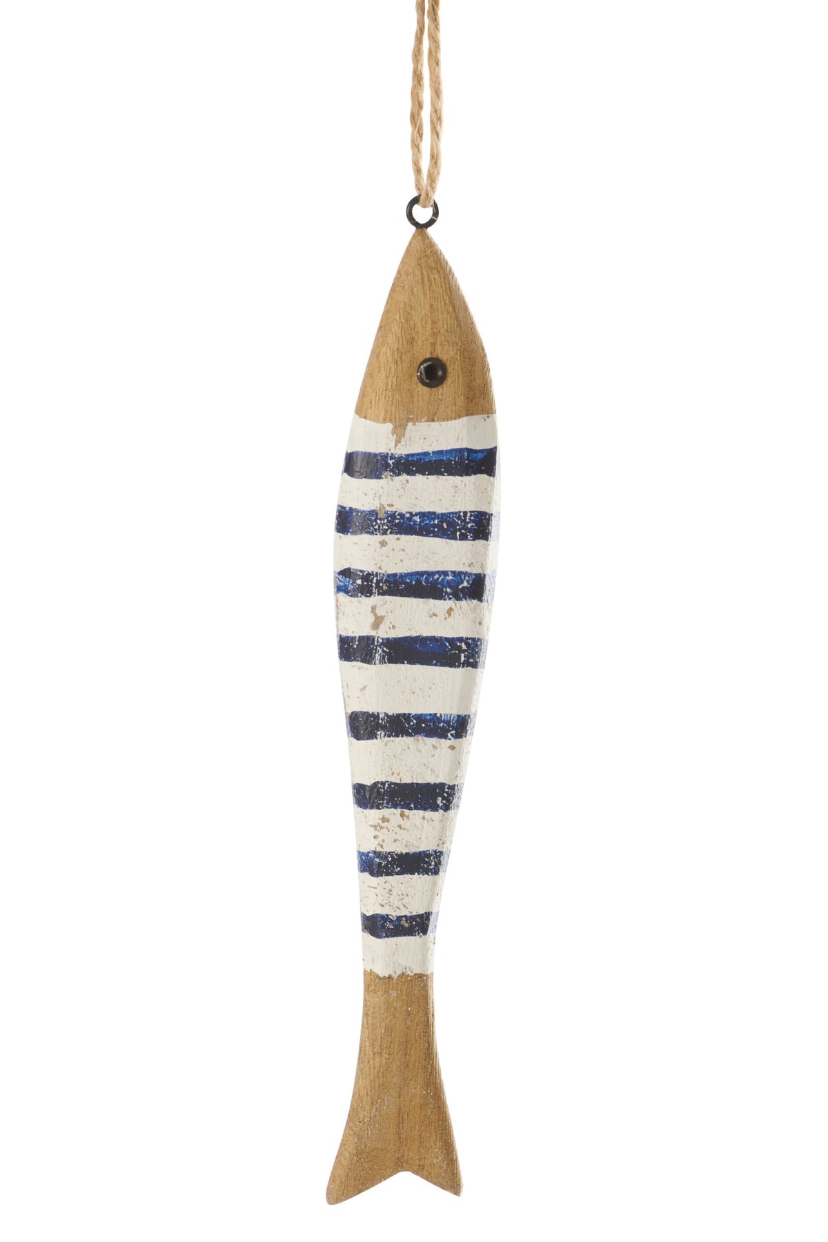 Garland 9 Fish Paulownia Wood Blue/White