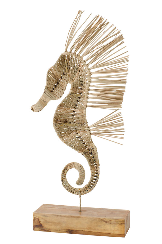 Seahorse On Foot Grass Natural Large