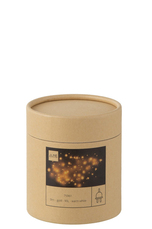 Kerst lichtjes draad 30m goud 300led warm wit