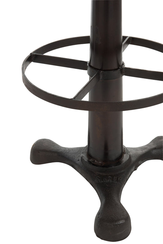 Bar Stool Leather/Metal Black