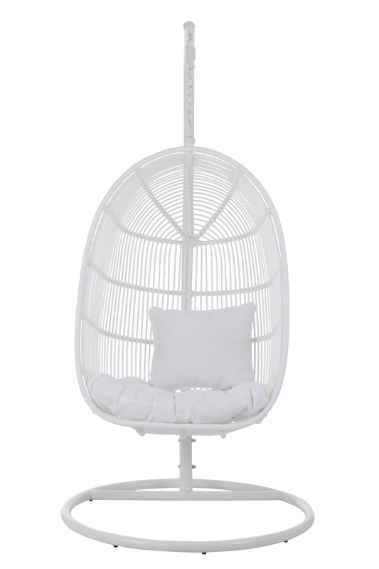 Hanging Chair Oval Steel White