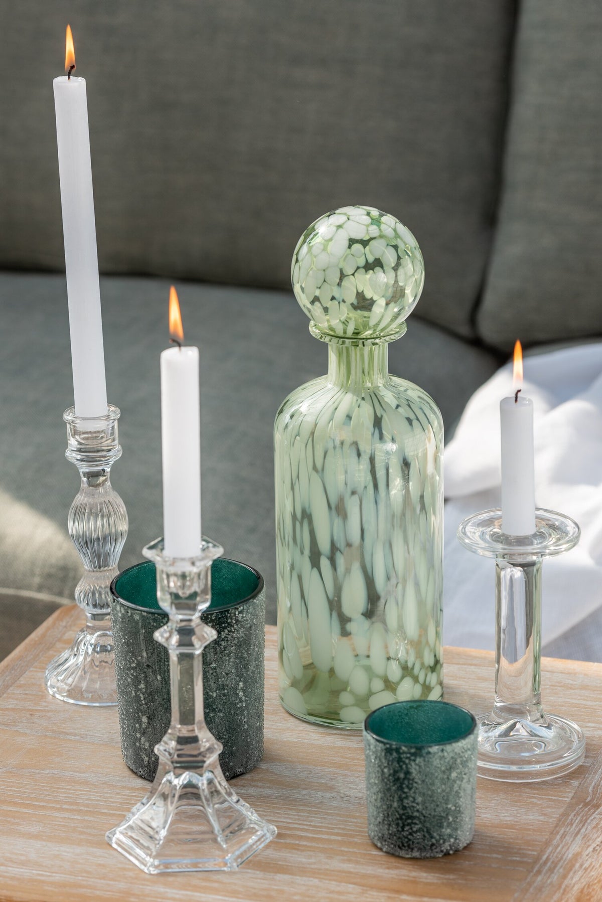 Kandelaar Effen Glas Transparant Small