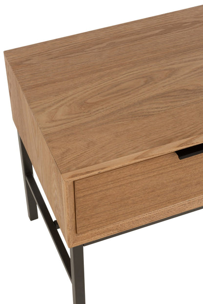 Sidetable On Base Wood/Metal Natural