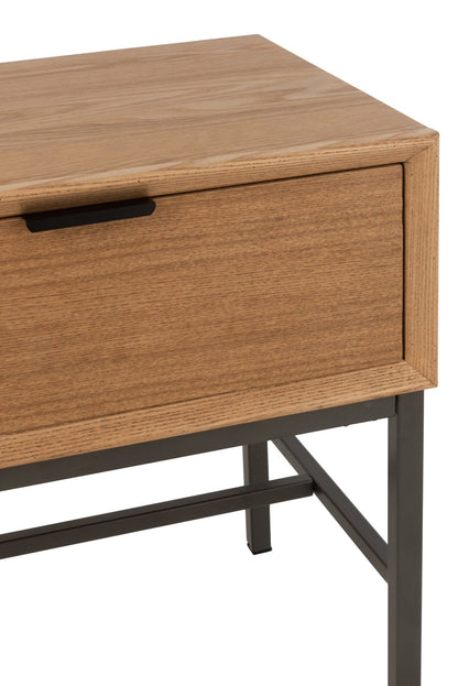 Sidetable On Base Wood/Metal Natural