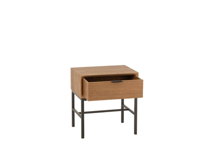 Sidetable On Base Wood/Metal Natural