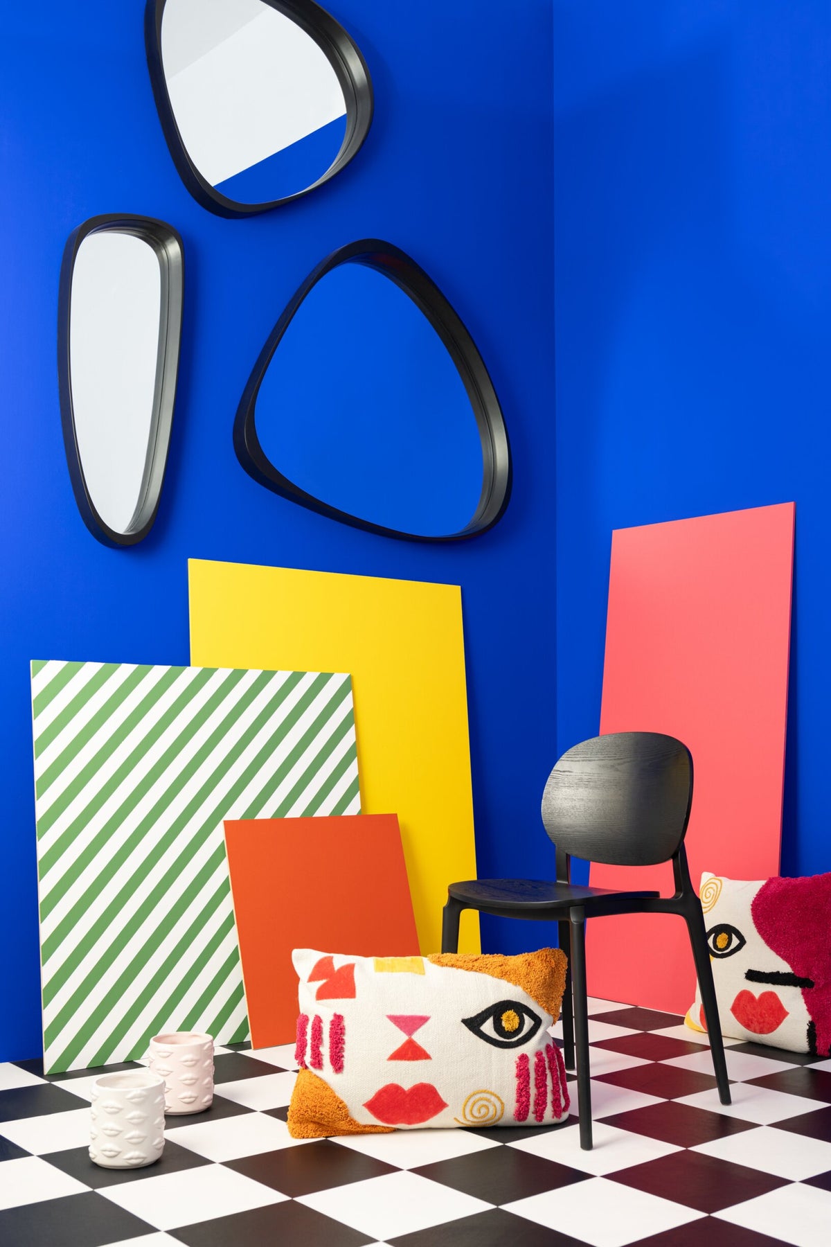 Mirror Giles Mdf/Glass Black Long