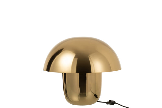 Lamp paddenstoel ijzer goud klein