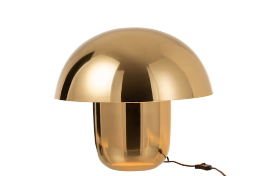Lamp paddenstoel ijzer goud groot