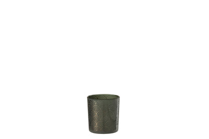 Theelichthouder Boog Glas Groen Small