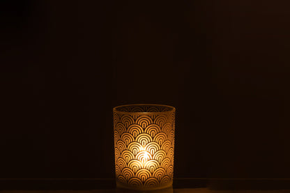 Windlicht Boog Glas Groen Medium