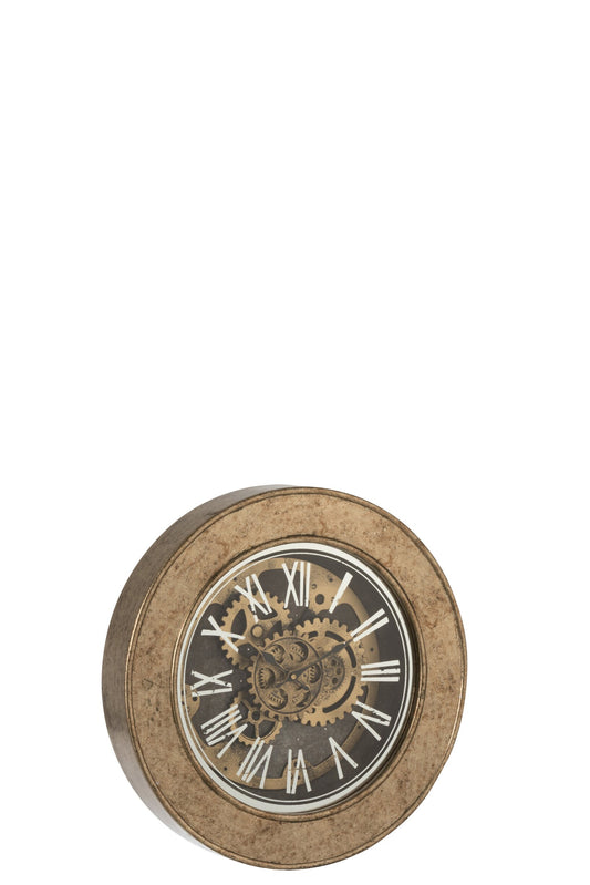Clock Interior Mechanism MDF Antique Gold