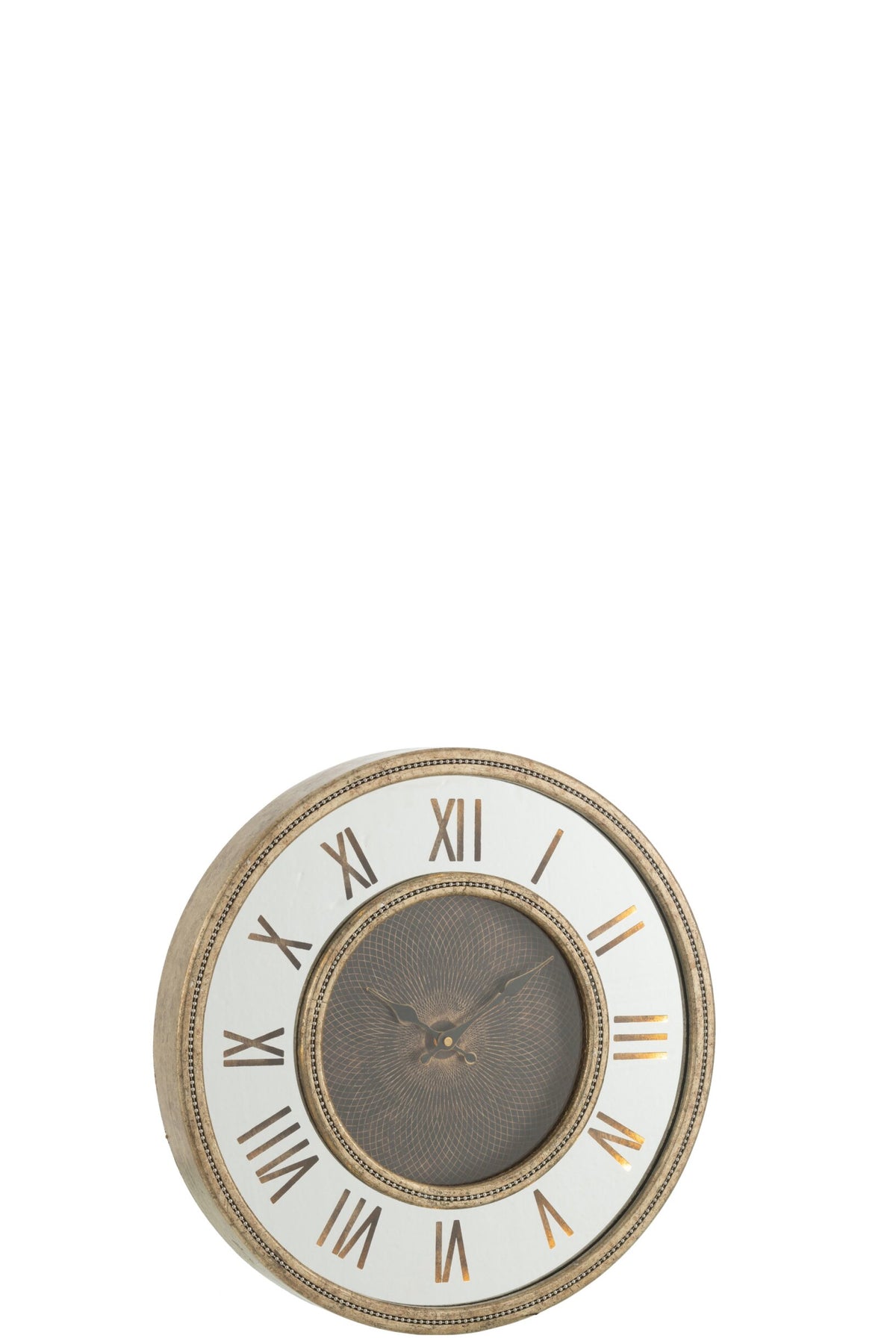 Clock Roman Numerals Mirror MDF Antique Gold Small