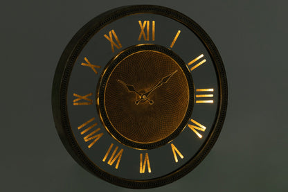 Clock Roman Numerals Mirror MDF Antique Gold Small