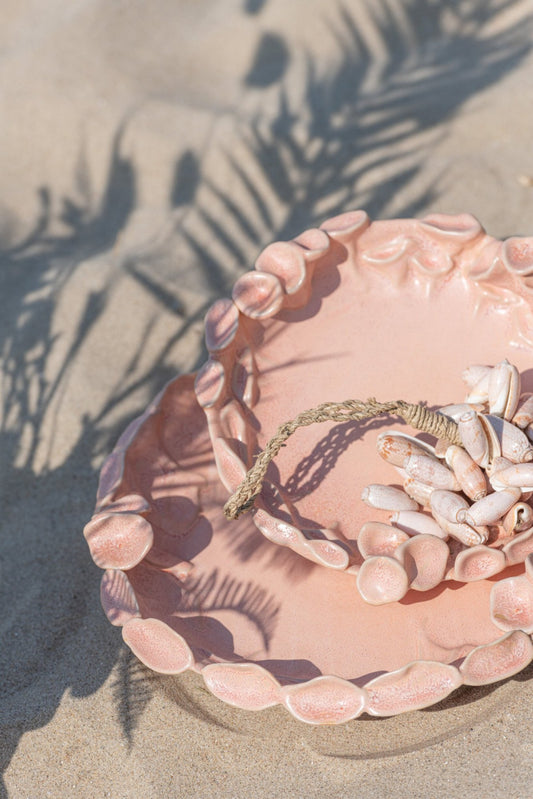 Dish Ibiza Round Ceramic Pink/Orange Small