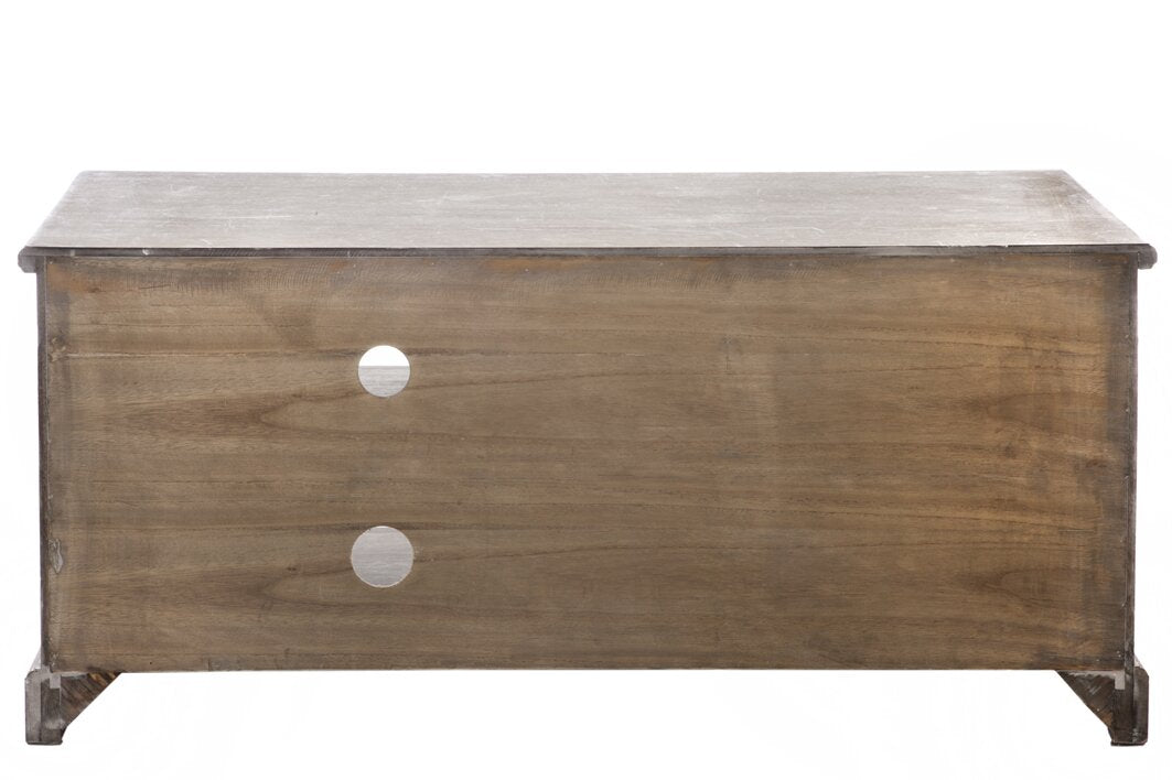 Tv-Cabinet + 2 Basket 2 Shelf Wd Grey W