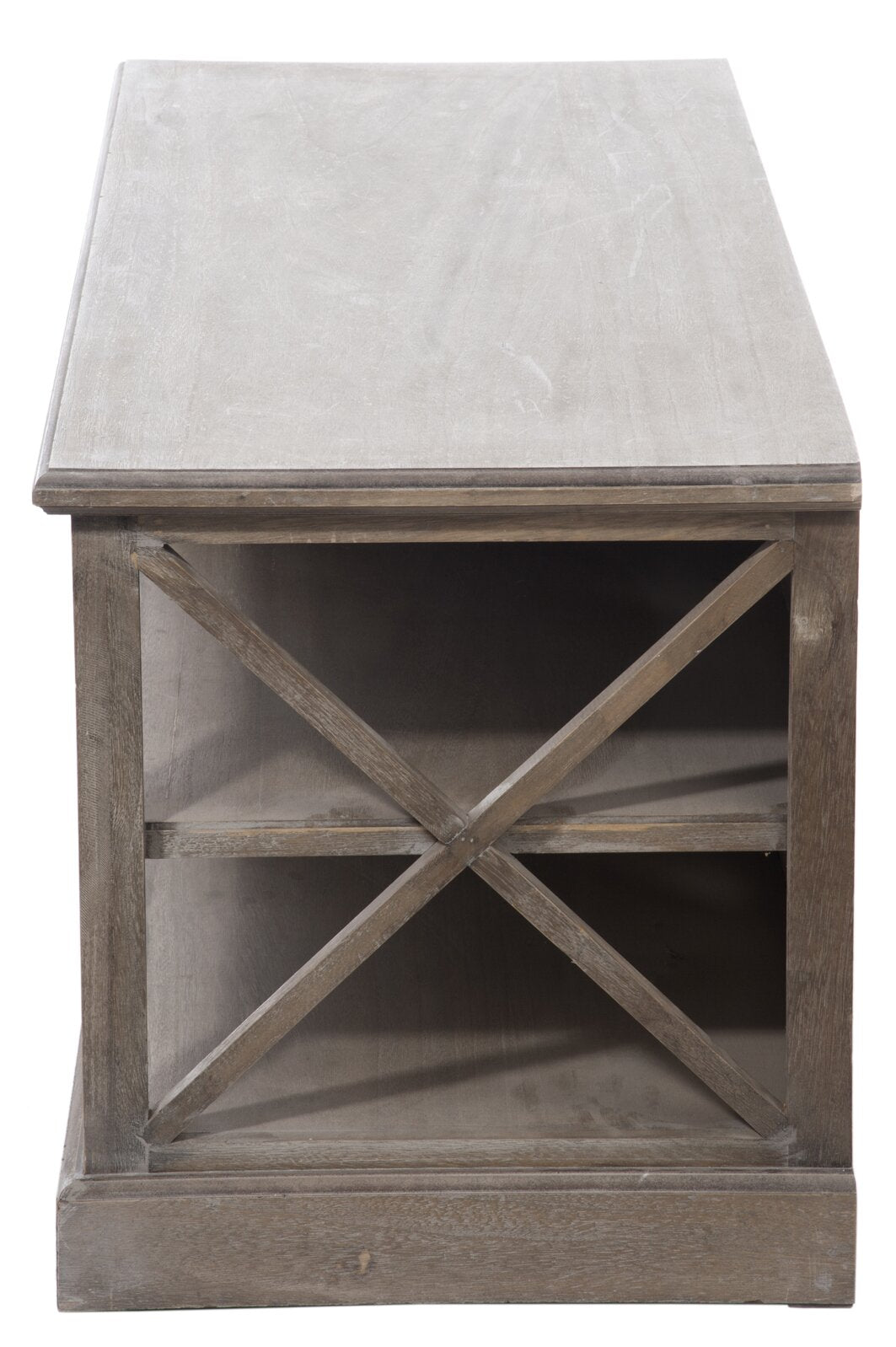 Tv-Cabinet + 2 Basket 2 Shelf Wd Grey W