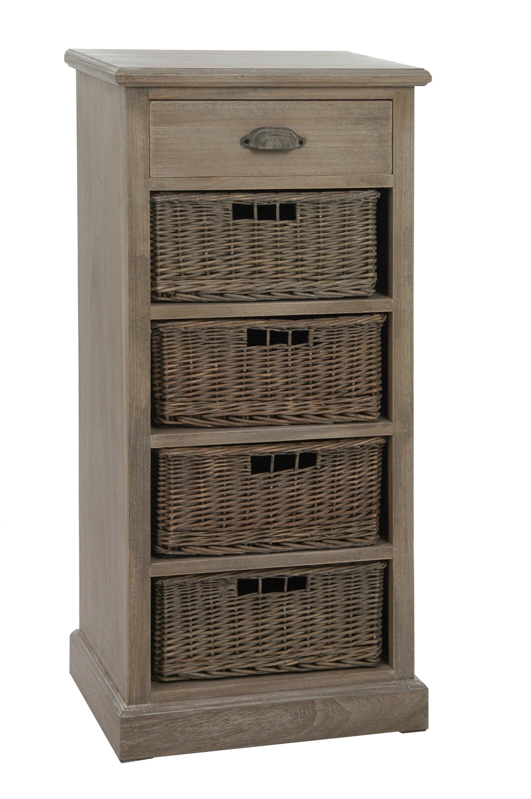 Cabinet 4 Basket + Draw Wd Grey W
