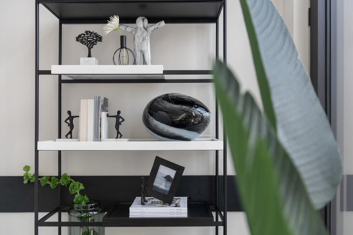 Figure Tree On Foot Aluminium/Marble Black/White ass3