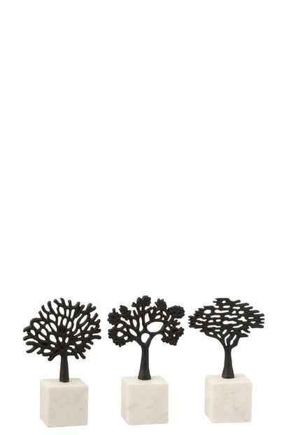 Figure Tree On Foot Aluminium/Marble Black/White ass3