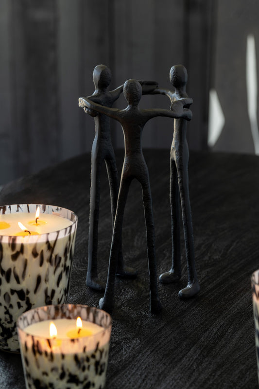 Figure Person Circle Aluminium Black