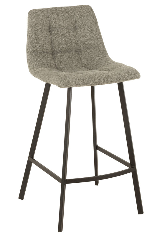 Barstool Stephane Textile/Metal Grey