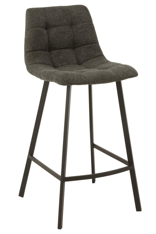 Barstool Stephane Textile/Metal Dark Grey