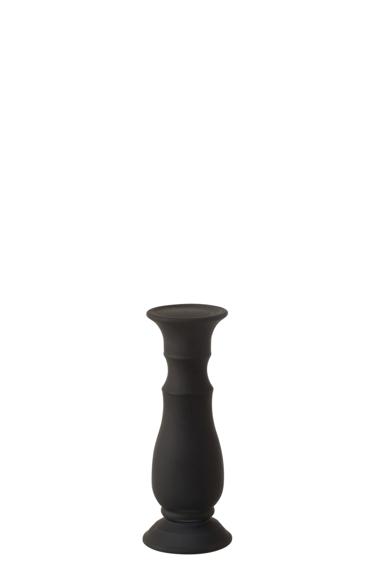 Kandelaar Glas Mat Zwart Small