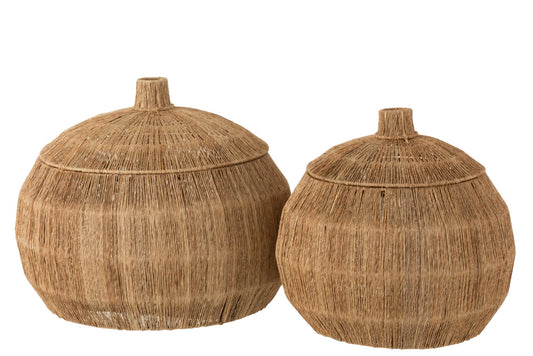 Set 2 manden Dantya bol jute naturel