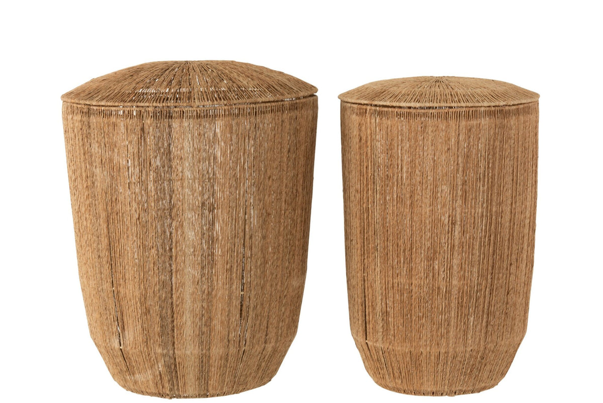 Set 2 manden Dantya lang jute naturel