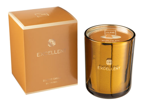 Geurkaars Excellent Golden Honey Oker Medium-80u