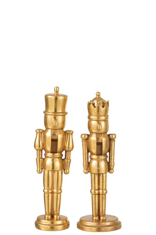 Nutcracker Poly Gold Small Assortment Of 2
