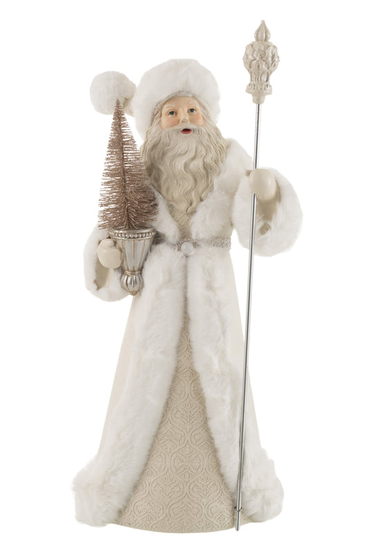 Santa Deco Poly White/Champagne