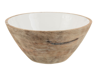 Grand bol en bois de manguier blanc