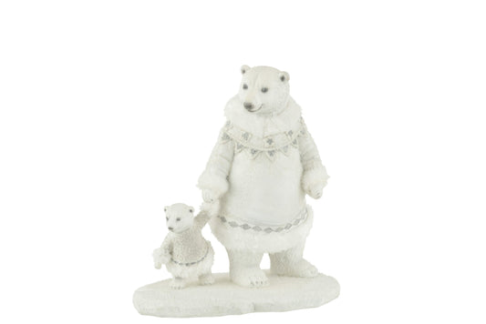 Polar Bear+Bear Hand In Hand Poly White/Grey