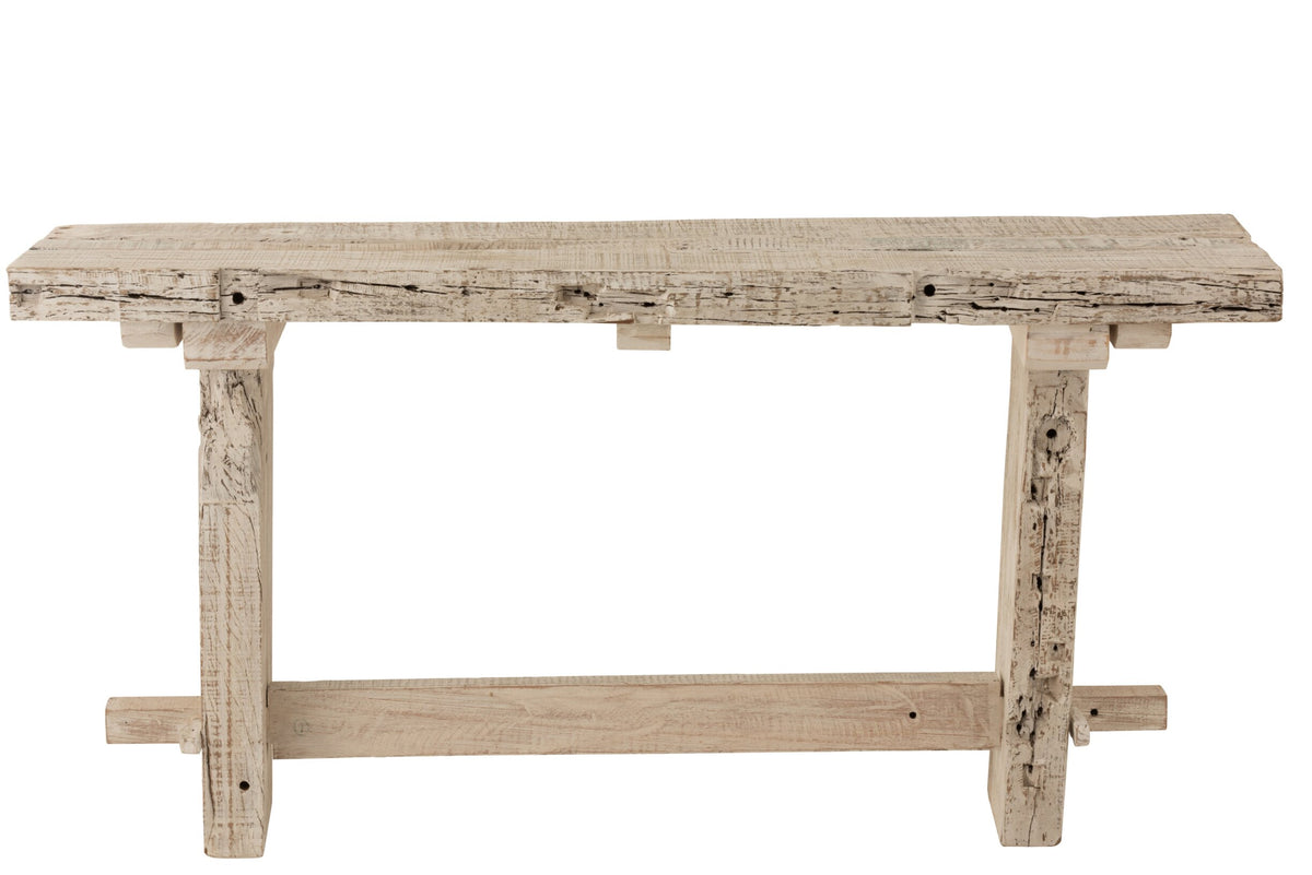 Console Brut Recycled Wood White Wash