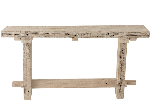 Console Brut Recycled Wood White Wash